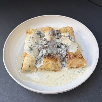 Chicken & Mushroom Crepes